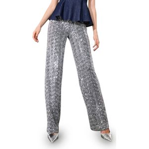 Only ONLFLAVY HW SEQUIN broek grijs (Maat: S-32)