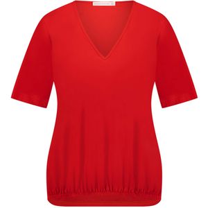 Studio Anneloes T-shirt rood (Maat: XL) - Effen - Halslijn: V-hals,