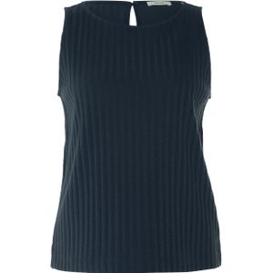 OPUS - Top - Blauw - Effen - Ronde Halslijn