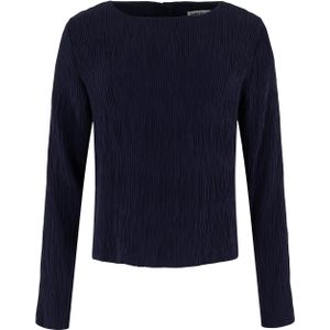 Anna Blue - B27-05-Savi - T-shirt - Donker Blauw - Lange Mouw