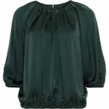 Summum Woman Dames blouse groen (Maat: 34) - Effen - Halslijn: Ronde hals,