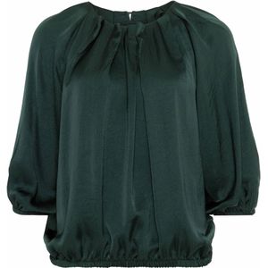 Summum Woman Dames blouse groen (Maat: 34) - Effen - Halslijn: Ronde hals,