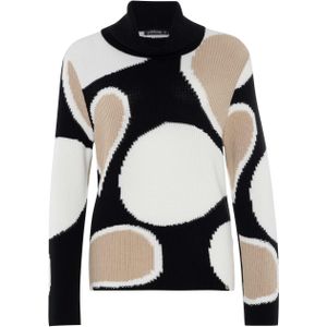 Golléhaug Dames trui zwart (Maat: 40) - Halslijn: Col,