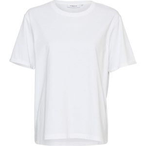 Moss Copenhagen T-shirt ecru (Maat: M-L) - Effen - Halslijn: Ronde hals,