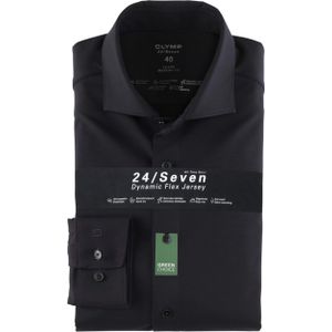 Olymp Jersey Heren overhemd lange mouw blauw (Maat: 39)