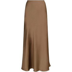 Neo Noir - Vicky Heavy Sateen Skirt - Beige - Spijkerrok