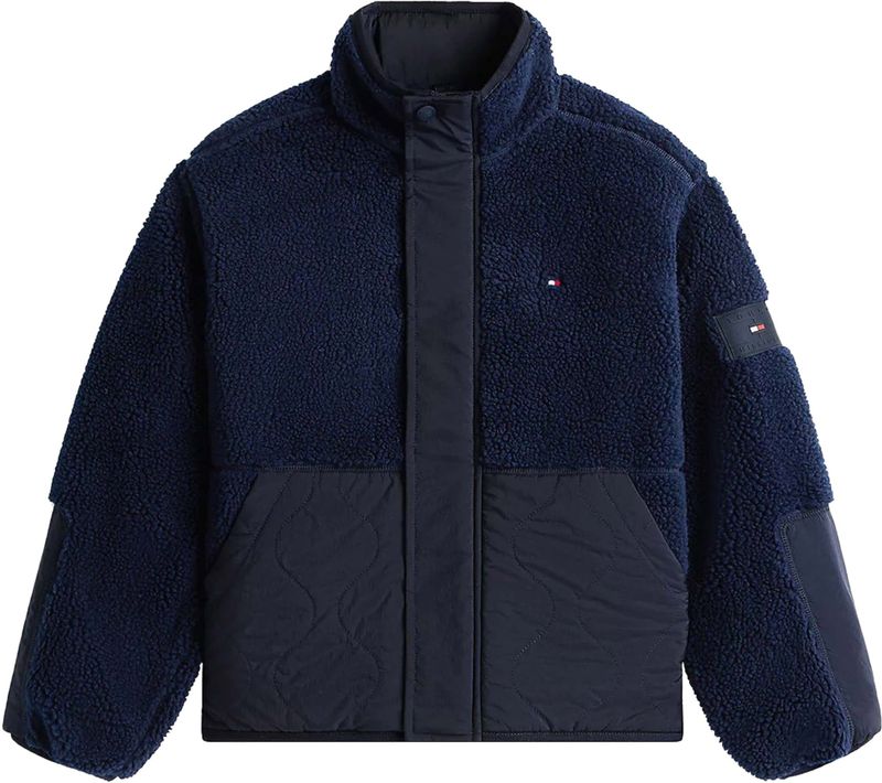 Tommy Hilfiger Bomberjack voor jongens, Blauw Donker Nacht Navy, 12 Maanden