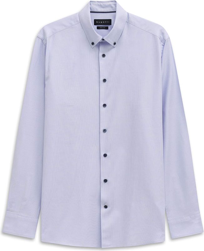 bugatti - Overhemd - Lichtblauw/Wit - Regular Fit - Lange Mouw