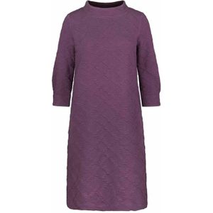 Bianca Dames jurk paars (Maat: 38) - Effen - Halslijn: Opstaande kraag,