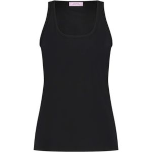 Studio Anneloes Top zwart (Maat: L) - Effen - Halslijn: Ronde hals,