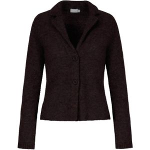 No man's land Dames vest bruin (Maat: S) - Effen - Halslijn: Revers,