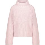 Monari Dames trui roze (Maat: 36) - Effen - Halslijn: Opstaande kraag,