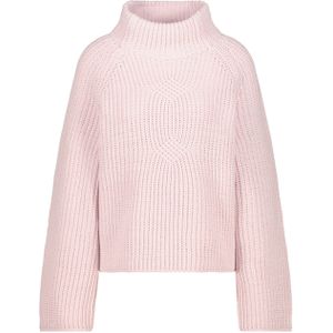 Monari Dames trui roze (Maat: 36) - Effen - Halslijn: Opstaande kraag,