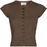 Neo Noir - Todda Knit Tee - T-shirt - Brown Melange