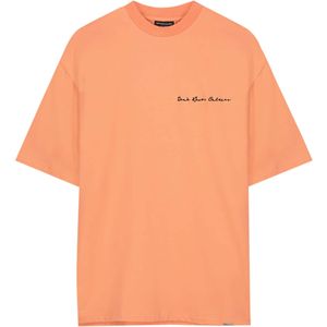 Don't waste culture T-shirt oranje (Maat: XS) - Tekst - Halslijn: Ronde hals,