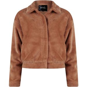 Poools Jas bruin (Maat: 42) - Effen