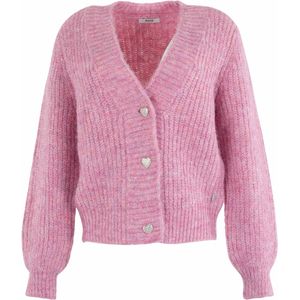 Anna Dames vest roze (Maat: S) - Mélange - Halslijn: V-hals,
