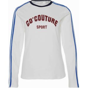 Co'Couture Dames longsleeve ecru (Maat: S) - Tekst - Halslijn: Ronde hals,