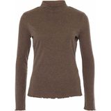 OPUS - Suhanna curly - Longsleeve - Regular Fit - Riblook - Opstaande Kraag