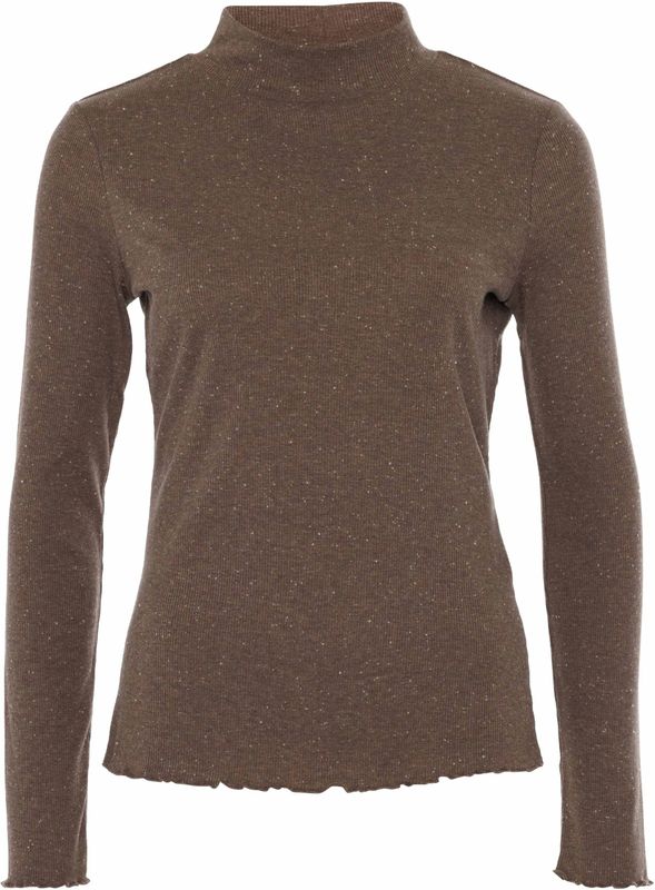 OPUS - Suhanna curly - Longsleeve - Regular Fit - Riblook - Opstaande Kraag