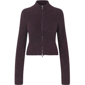 Envii Dames vest paars (Maat: XL) - Effen - Halslijn: Opstaande kraag,