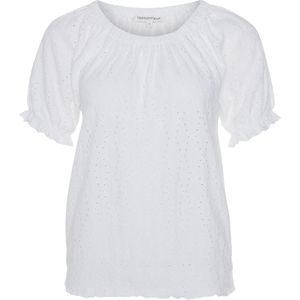 Tramontana T-shirt wit (Maat: XL) - Broderie - Halslijn: Off shoulder,