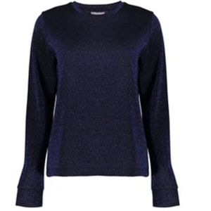 Geisha Longsleeve blauw (Maat: L) - Halslijn: Opstaande kraag,