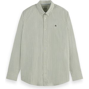 Scotch & Soda Overhemd lange mouw groen (Maat: S) - Streep