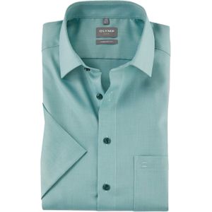 Olymp Comfort Fit Luxor Overhemd korte mouw groen (Maat: 43) - Effen