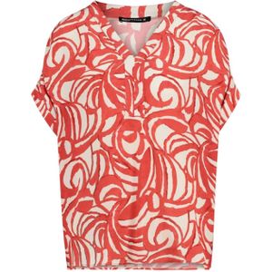 Expresso Top rood (Maat: 38) - Halslijn: V-hals,