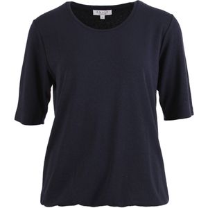 Enjoy Dames t-shirt blauw (Maat: S) - Effen - Halslijn: Ronde hals,