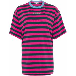 Stieglitz Longsleeve roze (Maat: S) - Streep - Halslijn: Ronde hals,