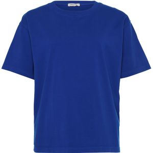 American Vintage Dames t-shirt blauw (Maat: L) - Effen - Halslijn: Ronde hals,