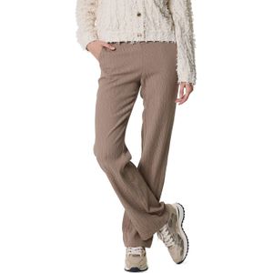 Enjoy Jacquard wide leg broek beige (Maat: S)