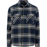 Fynch-Hatton Heren overshirt blauw (Maat: M) - Ruit