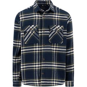 Fynch-Hatton Heren overshirt blauw (Maat: M) - Ruit