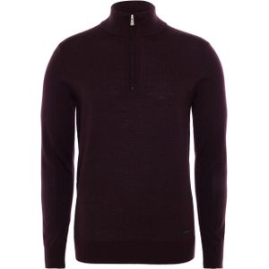 Born with appetite - Lux Pull Halfzip - Trui - Bordeaux - Opstaande Kraag met Rits