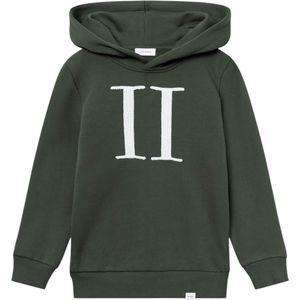 Les deux Hoodie groen (Maat: 140) - Logo - Halslijn: Capuchon,