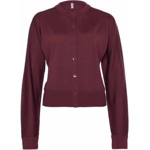 Babiche Vest bordeaux (Maat: L) - Effen - Halslijn: Ronde hals,