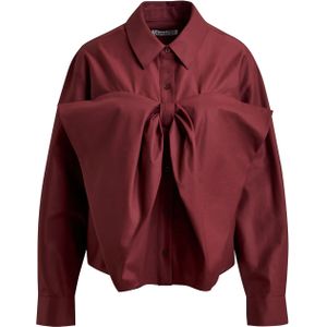 Essentiel Antwerp Blouse bordeaux (Maat: 36) - Effen - Halslijn: Polokraag,