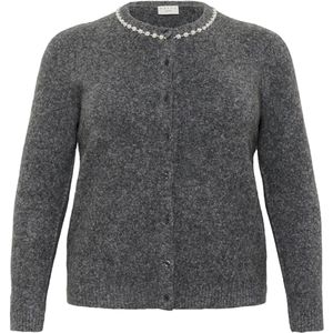 Kaffe Curve - KCroxia - Cardigan - Grijs - Fijngebreid - Lange Mouwen