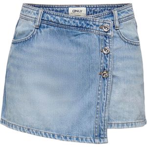 Only ONLLESLY REG LB DNM SKORT BJ NOOS blauw (Maat: XS) - Effen