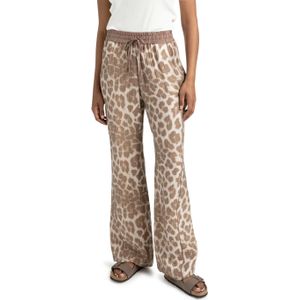 YAYA Leopard print broek beige (Maat: 36)