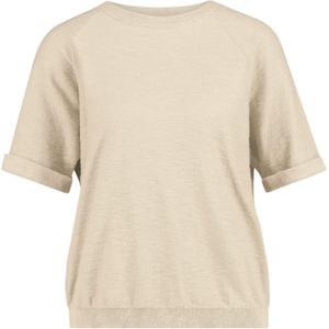 Expresso T-shirt beige (Maat: M) - Effen - Halslijn: Ronde hals,