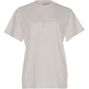 Josh V T-shirt ecru (Maat: XS) - Mélange - Halslijn: Ronde hals,