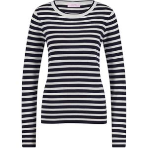 Studio Anneloes Dames trui blauw (Maat: XS) - Streep - Halslijn: Ronde hals,