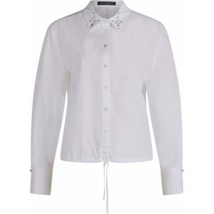 Betty Barclay Blouse wit (Maat: 46) - Effen - Halslijn: Kraag,