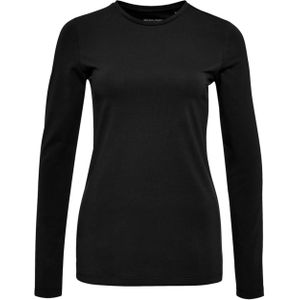 OPUS Longsleeve zwart (Maat: 42) - Effen - Halslijn: Ronde hals,