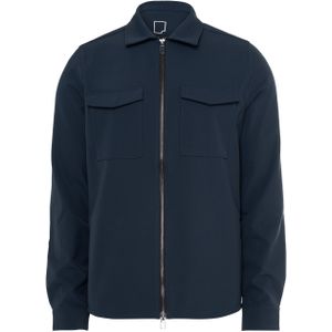 Born with appetite Heren overshirt blauw (Maat: M) - Effen
