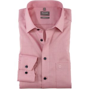 Olymp Comfort Fit Luxor Overhemd lange mouw roze (Maat: 41) - Effen